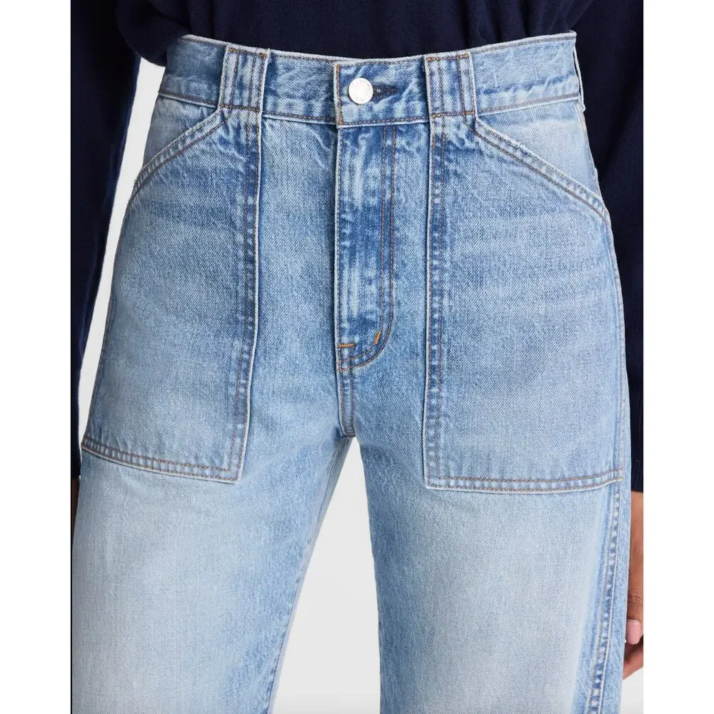 Madewell The Tall Balloon Jean Raebrook Wash Blue High Rise Rigid US 30T NWT
